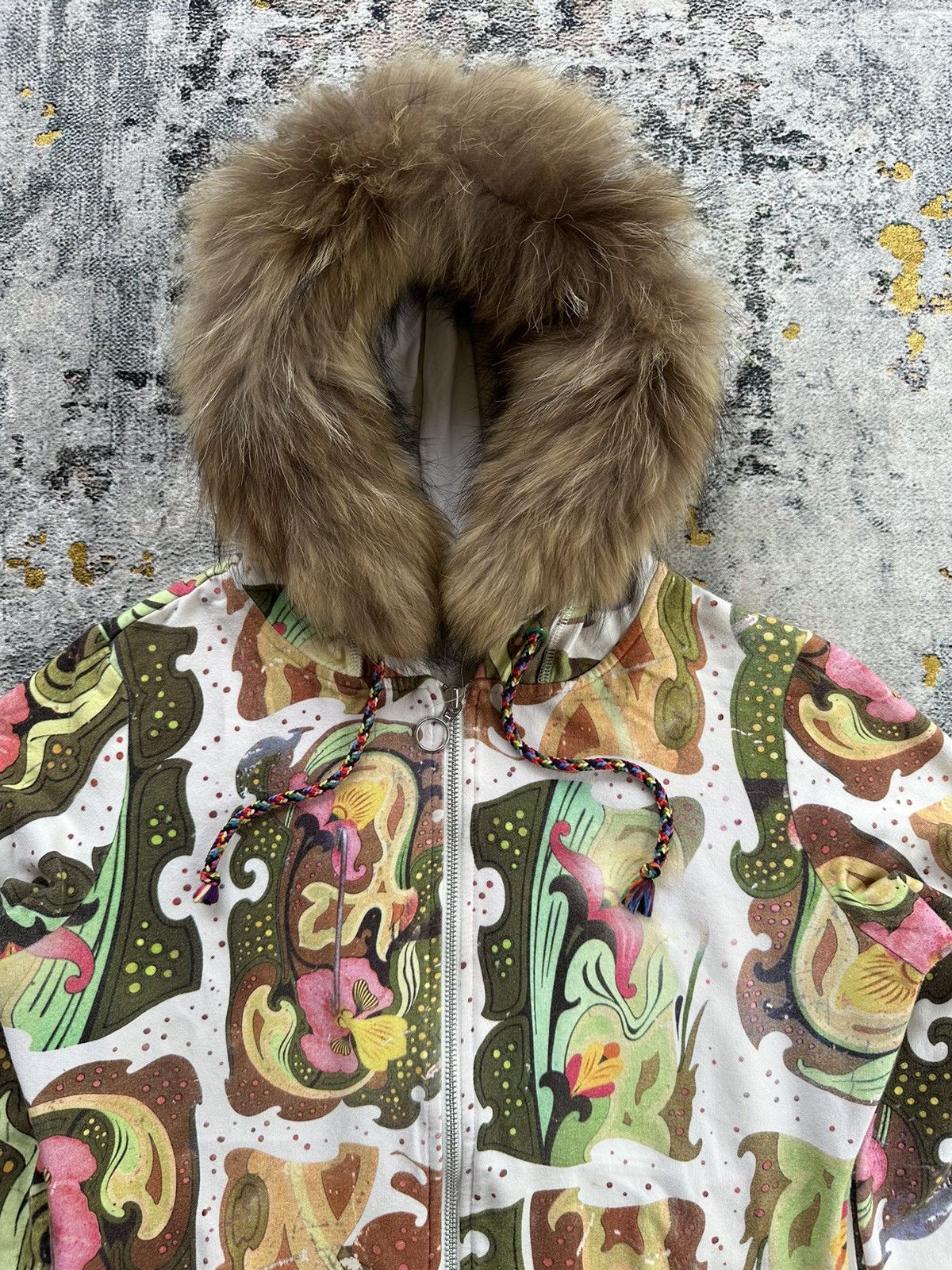 Beauty Beast × Hysteric Glamour × Japanese Brand OILILY FUR ZIPPER HOODIE AOP ISSEY MIYAKE STYLE Size M / US 6-8 / IT 42-44 - 2 Thumbnail
