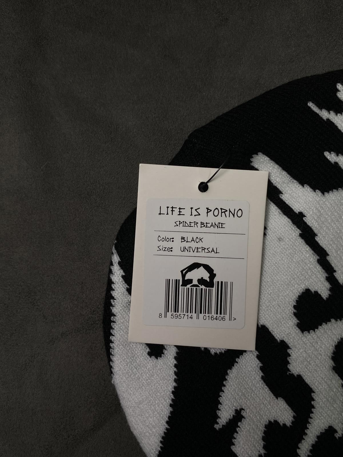 Japanese Brand Rare Life is Porno Spider No Cuff Knit Black Beanie OS Size ONE SIZE - 3 Thumbnail
