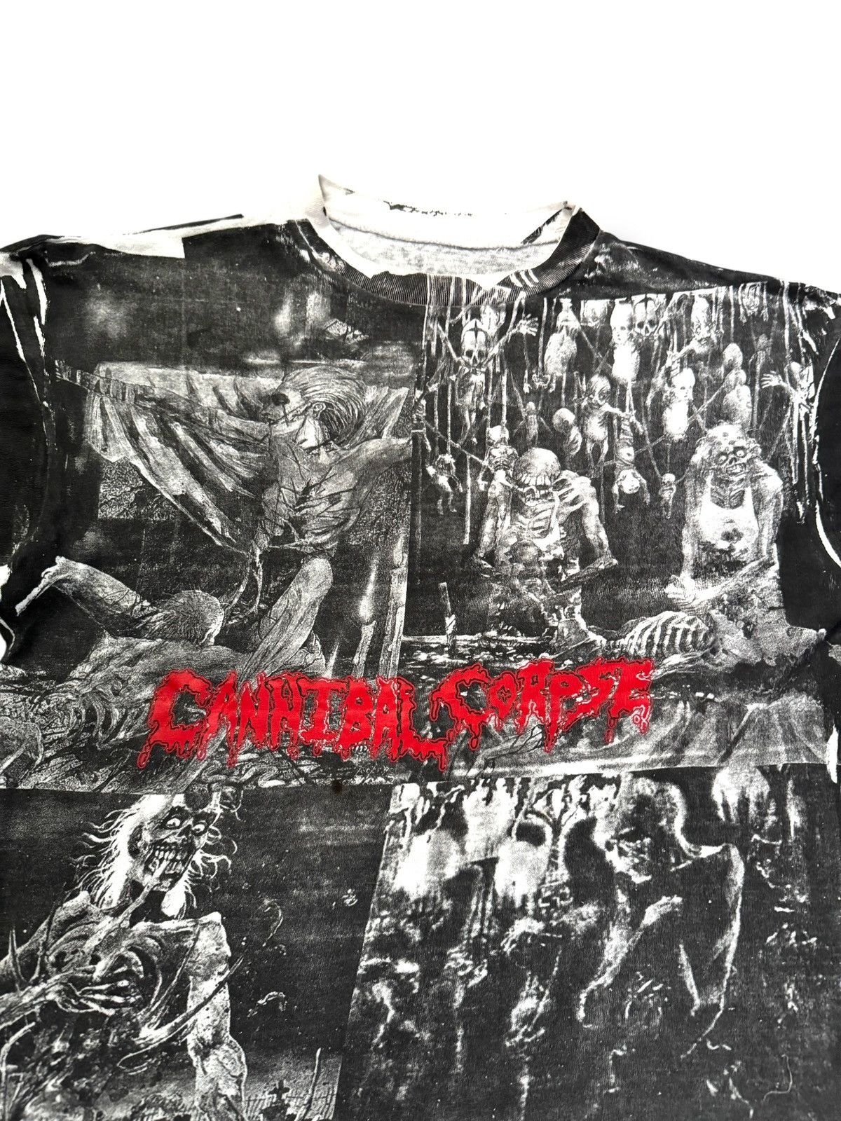 Band Tees *RARE* VINTAGE 1990s 90s CANNIBAL CORPSE AOP T-SHIRT XL Size US XL / EU 56 / 4 - 3 Thumbnail