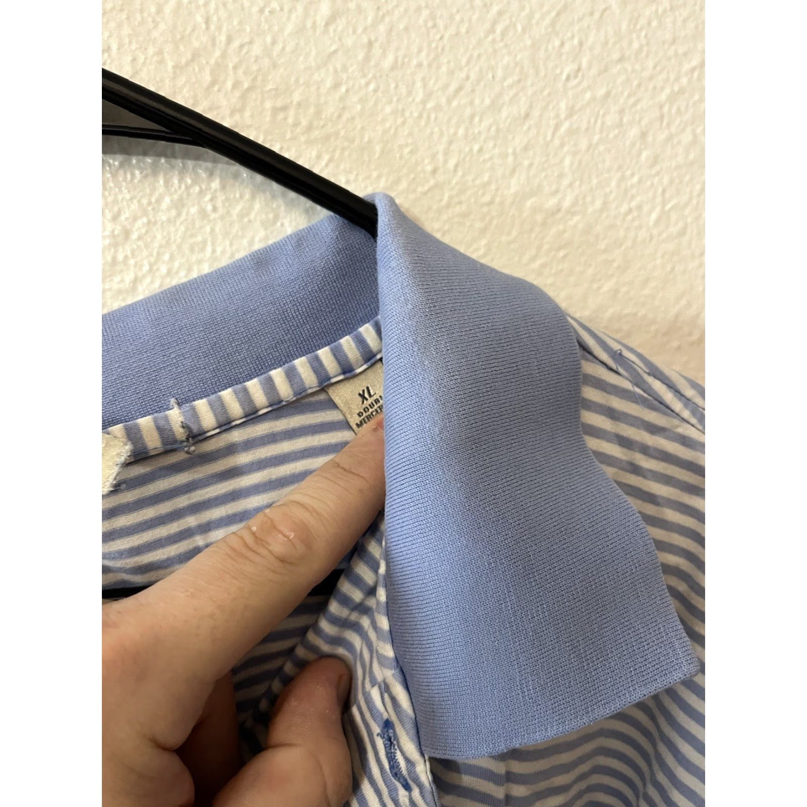 Peter Millar VINTAGE Peter Millar Crown Crafted Polo Men XL Blue Striped Autism Speaks Embroidery Golf Classic Sports Size US XL / EU 56 / 4 - 3 Thumbnail