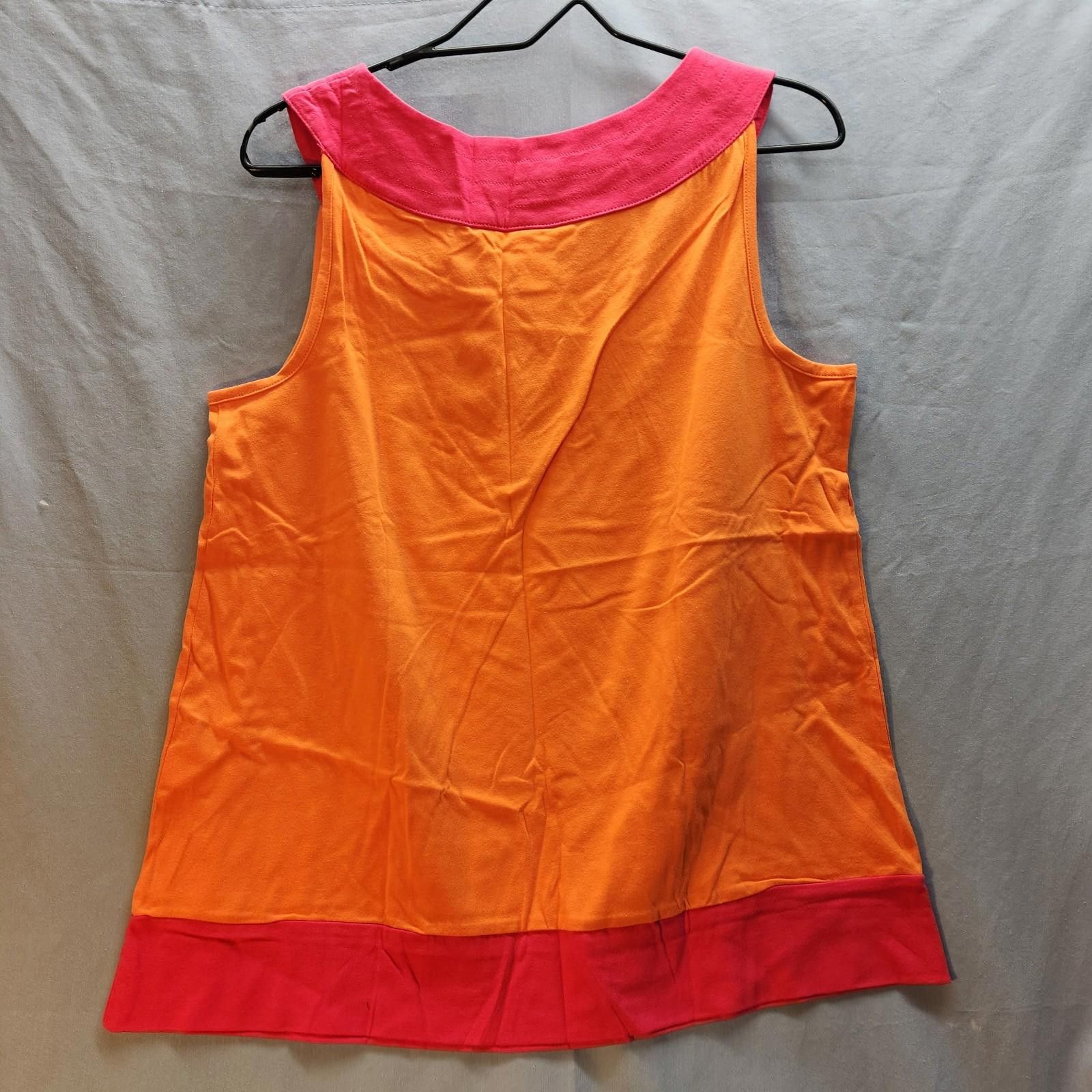 Designer Chadwick's Cotton Tank Orange Size Large NWOT Size L / US 10 / IT 46 - 4 Thumbnail