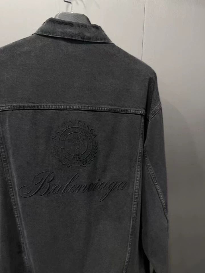 Balenciaga Balenciaga made old damaged embroidered Logo denim jacket-2 Size US S / EU 44-46 / 1 - 2 Thumbnail