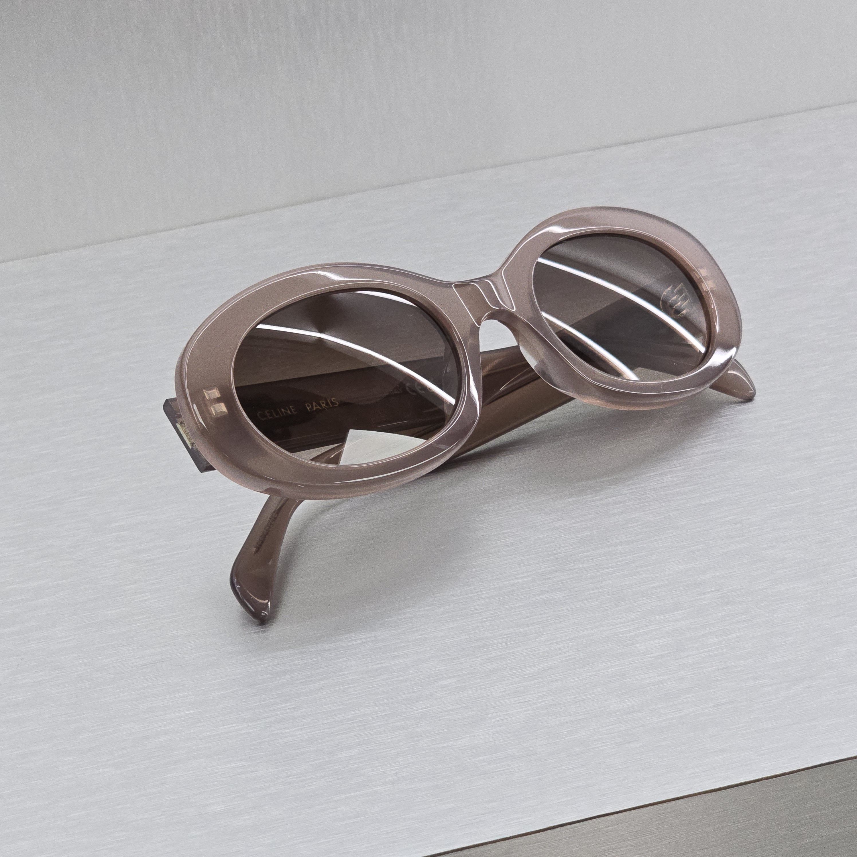 Celine CELINE Triomphe 01 Sunglasses In Acetate BROWN CRYSTAL Size ONE SIZE - 6 Thumbnail