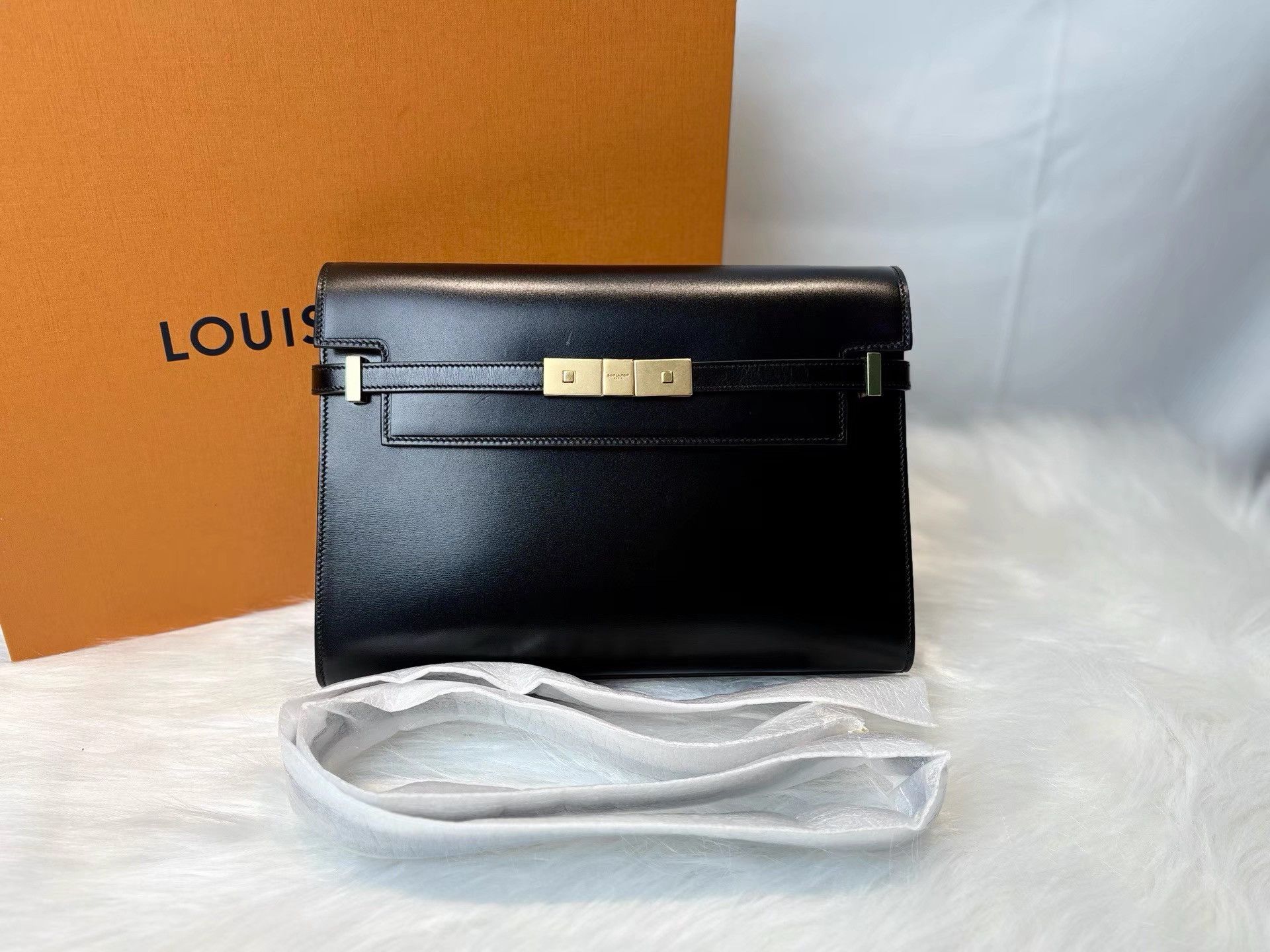 Saint Laurent Paris YSL Manhattan Leather Crossbody & Shoulder Bag K36 Size ONE SIZE - 1 Thumbnail