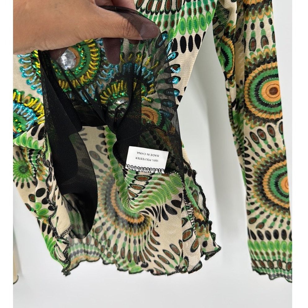 Other AZI mesh top beaded embellished design semi sheer size L Size L / US 10 / IT 46 - 6 Thumbnail