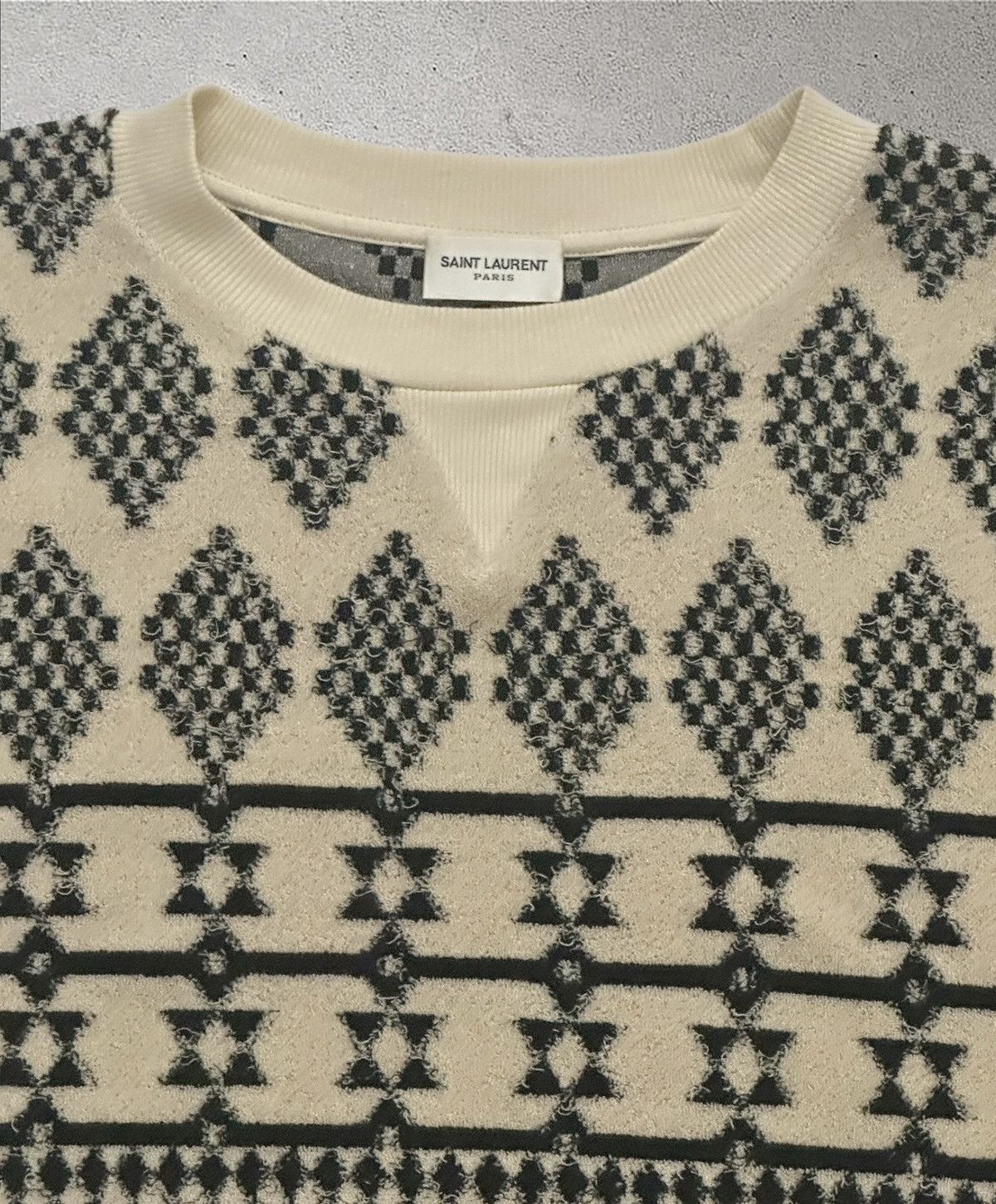 Saint Laurent Paris Saint Laurent Jacquard Sweatshirt Size US M / EU 48-50 / 2 - 2 Thumbnail