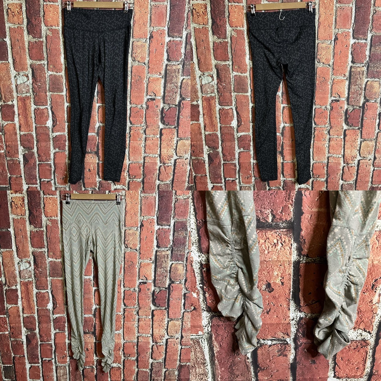 Prana VINTAGE Prana Leggings Womens XS Lot of 3 Athletic Running Workout Yoga Black Gray Short Ankle Stretch Womens Size 26" / US 2 / IT 38 - 8 Thumbnail
