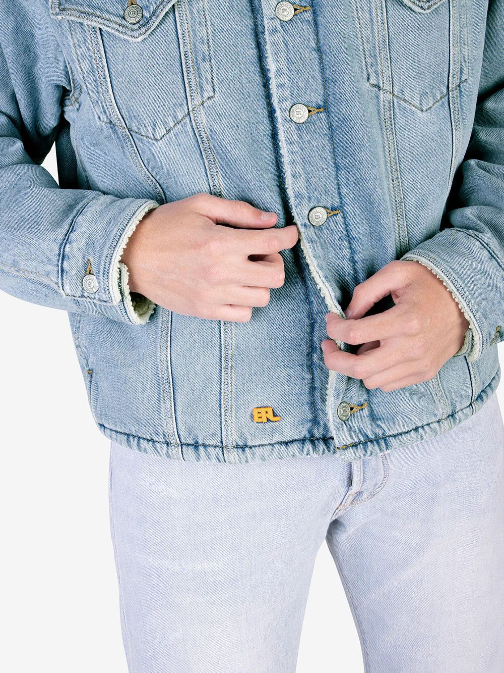 ERL × Levi's o1mle0724 Sherpa Trucker Jacket in Blue Size US S / EU 44-46 / 1 - 6 Thumbnail