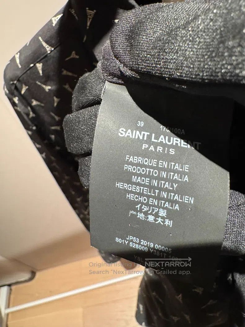 Saint Laurent Paris Saint Laurent Paris size 39 Silk Eiffel Tower Printed Shir Size US S / EU 44-46 / 1 - 6 Thumbnail