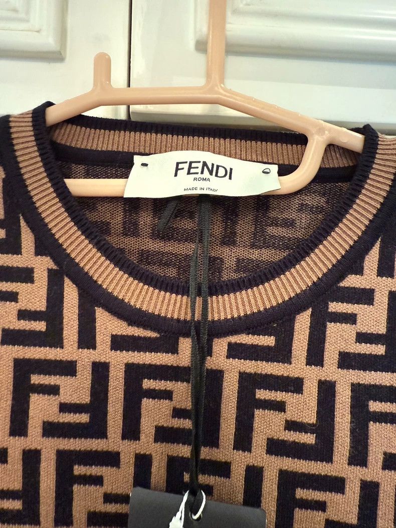 Fendi Fendi Grey old flower full print knitting Size US XXS / EU 40 - 3 Thumbnail