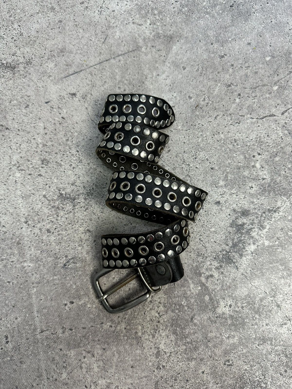 Hysteric Glamour Vintage Rhinestones Leather Belt Y2K Punk Metal Cowboy Size ONE SIZE - 2 Thumbnail