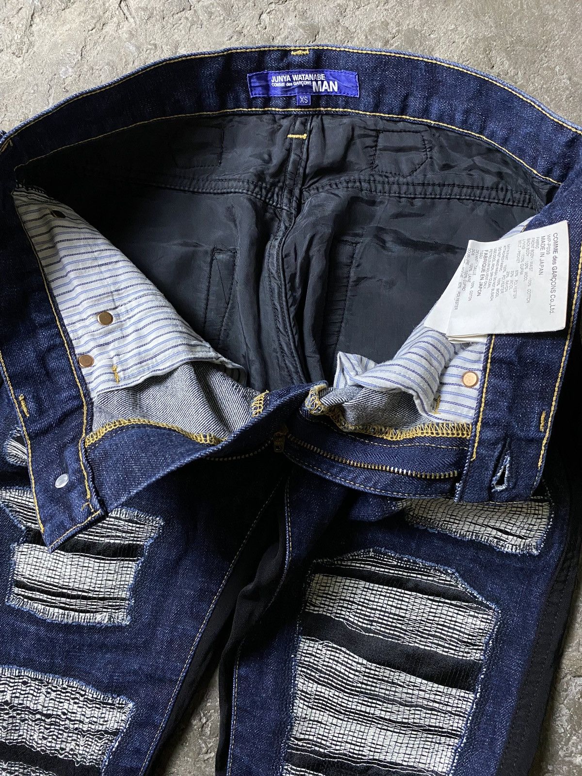 Comme des Garcons Junya Watanabe CDG FW15 Distressed Denim Size US 30 / EU 46 - 7 Thumbnail