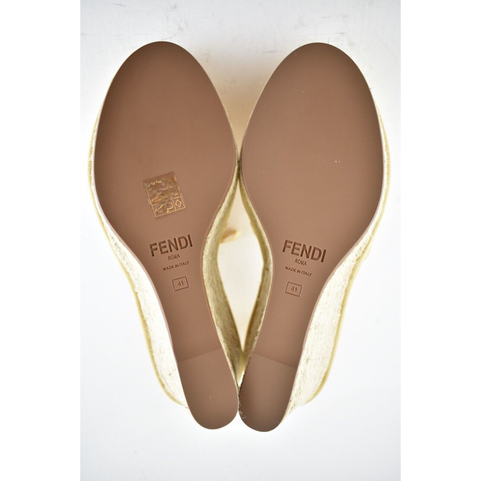Fendi Roma FF Logo Ankle Strap Lace Up Sandal Wedge Heel 41 Size US 11 / IT 41 - 12 Thumbnail
