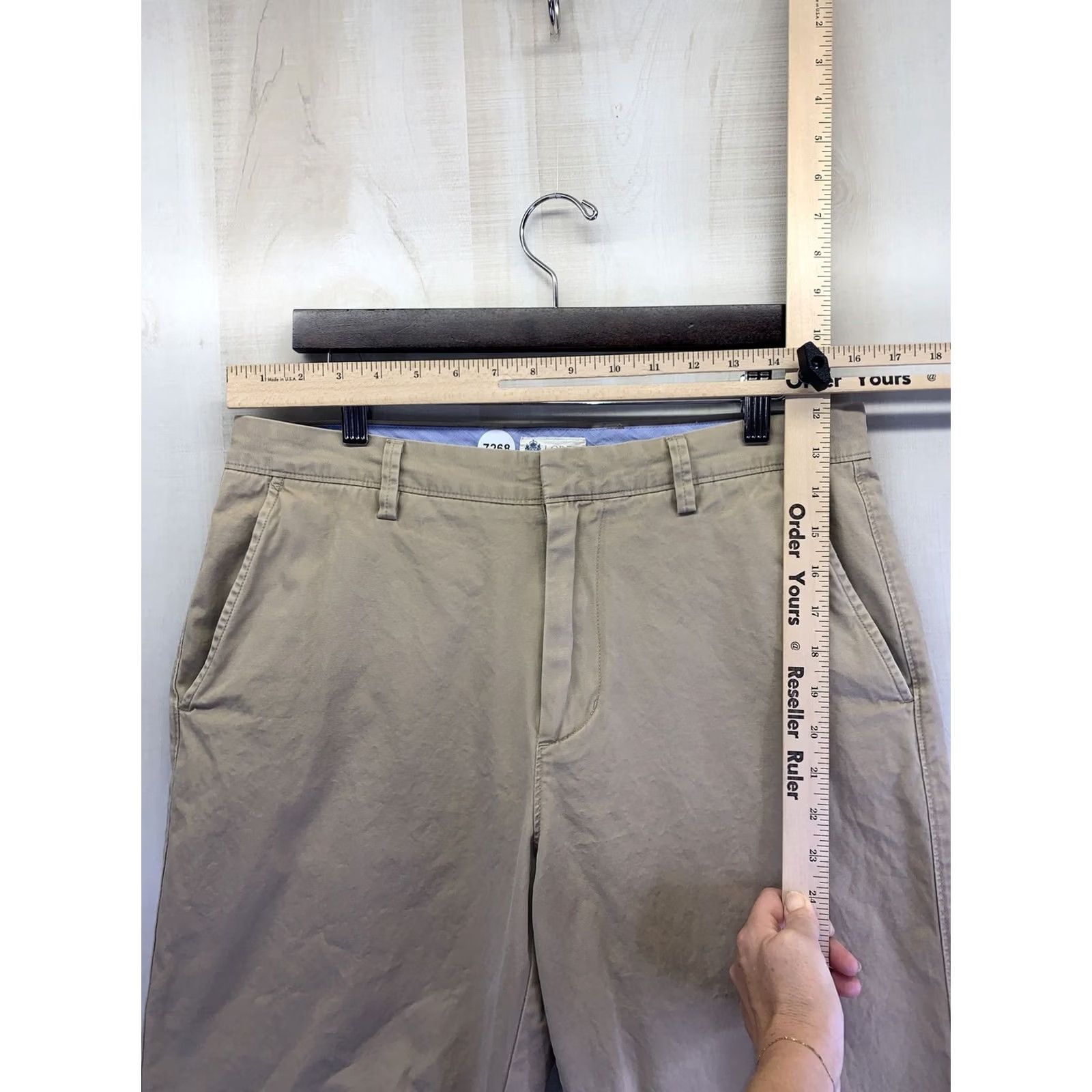 J.Crew J.CREW Mens Tan Chino Flat Front Cotton Shorts Size 32-7268 Regular 32 Inseam Brown Summer May Casual Travel Earnings? Size US 32 / EU 48 - 2 Thumbnail