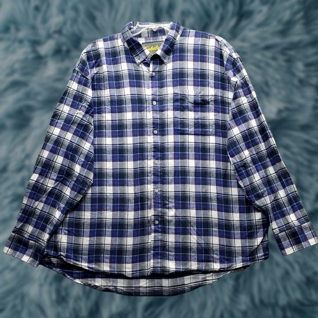 Vintage Cabela's Flannel Shirt Mens 3XL Multi Plaid Long Sleeve Button-Down Casual Outdoor Size US XXL / EU 58 / 5 - 1 Thumbnail
