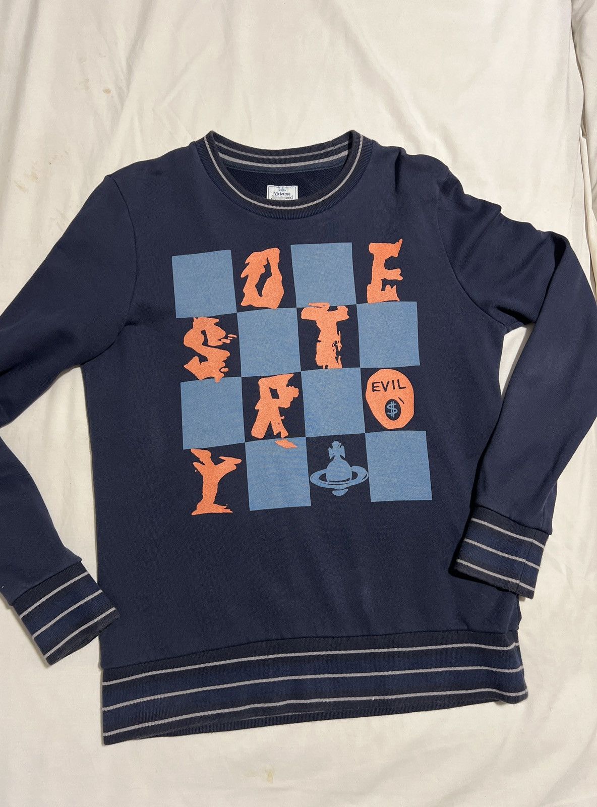 Vivienne Westwood Vivienne Westwood Evil Checkerboard Crewneck Sweatshirt Size US M / EU 48-50 / 2 - 2 Thumbnail
