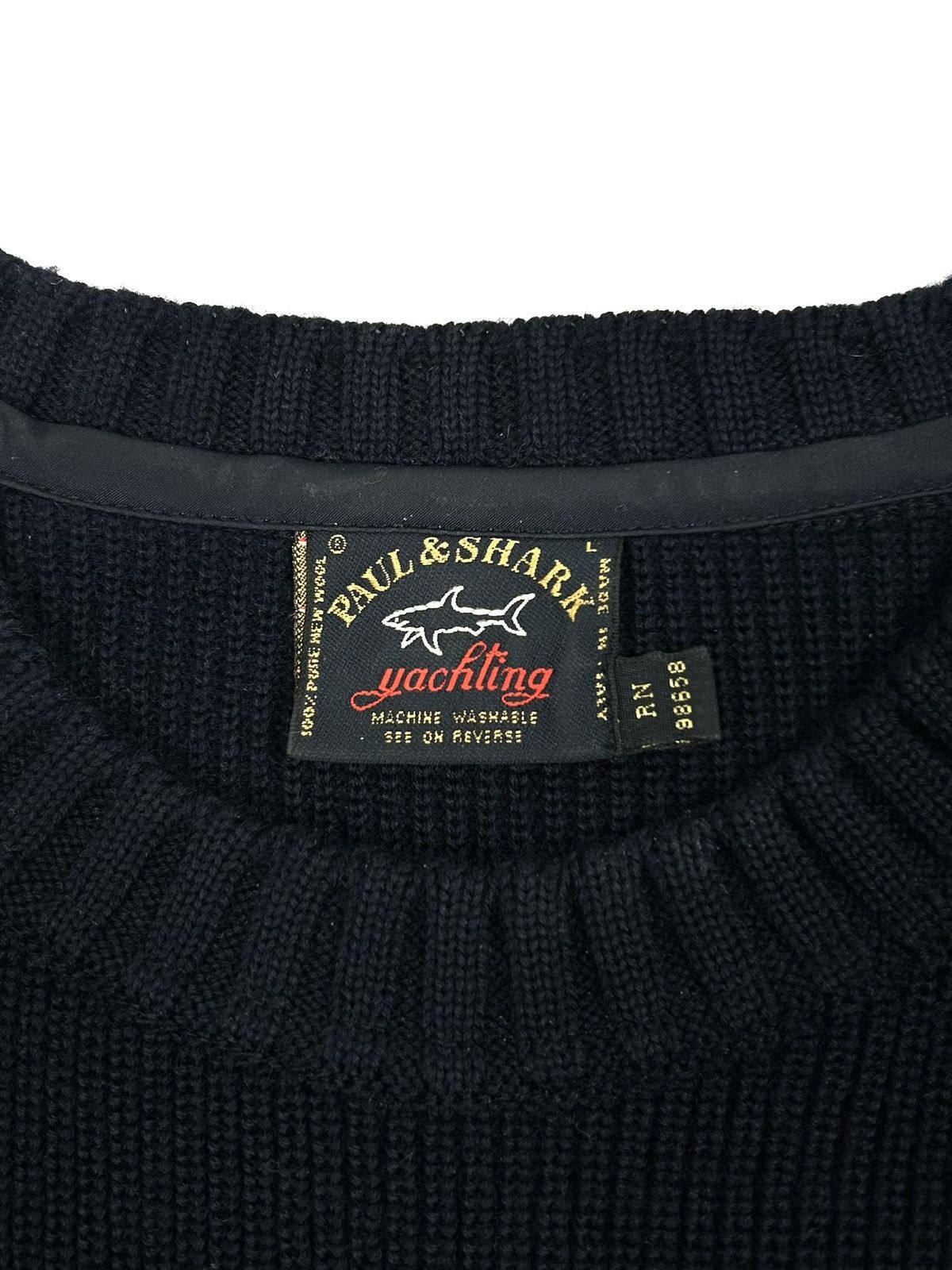 Paul & Shark Luxury Paul & Shark Yachting Knit Wool Sweater Navy Vintage Size US L / EU 52-54 / 3 - 9 Thumbnail