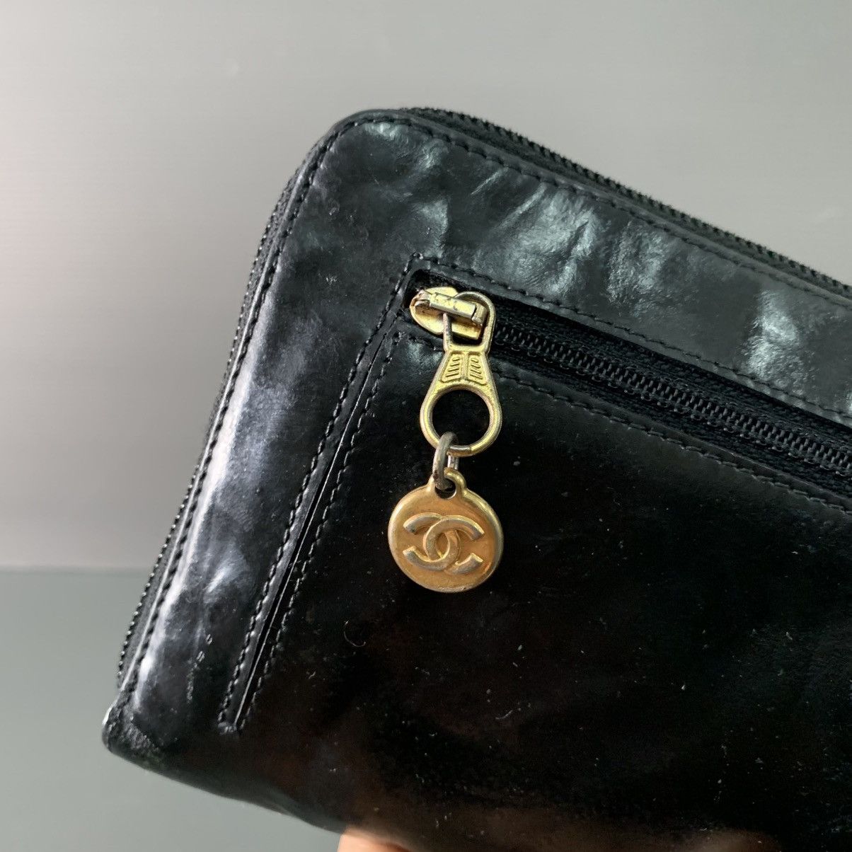 Chanel Chanel Vernis Black Leather Wallet Size ONE SIZE - 6 Thumbnail
