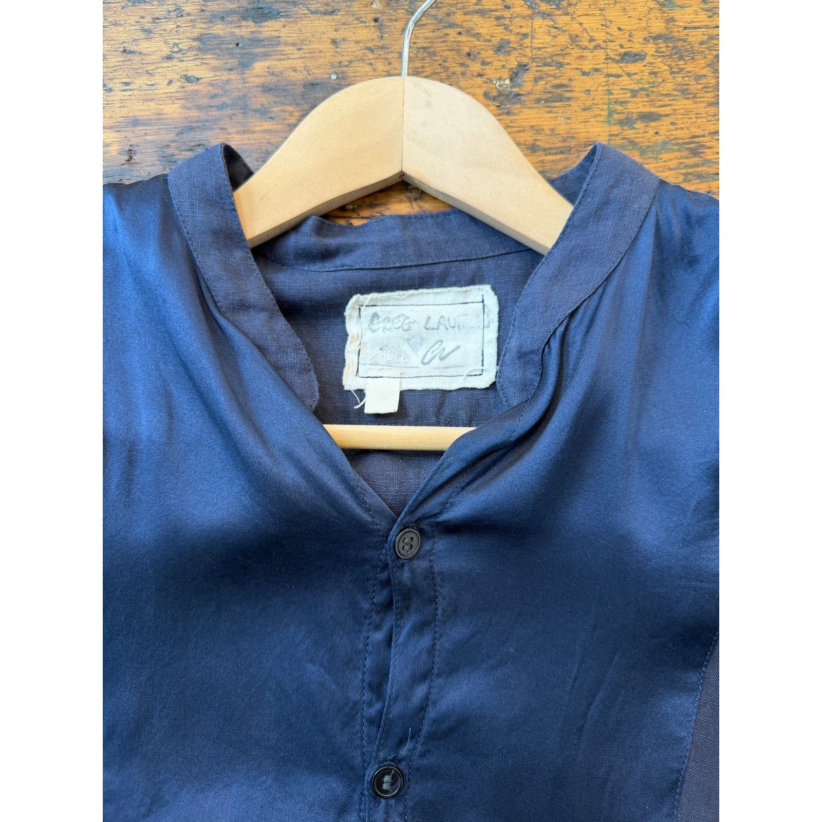 Greg Lauren Greg Lauren SAMPLE Silk Bib Studio Shirt Size US M / EU 48-50 / 2 - 4 Thumbnail