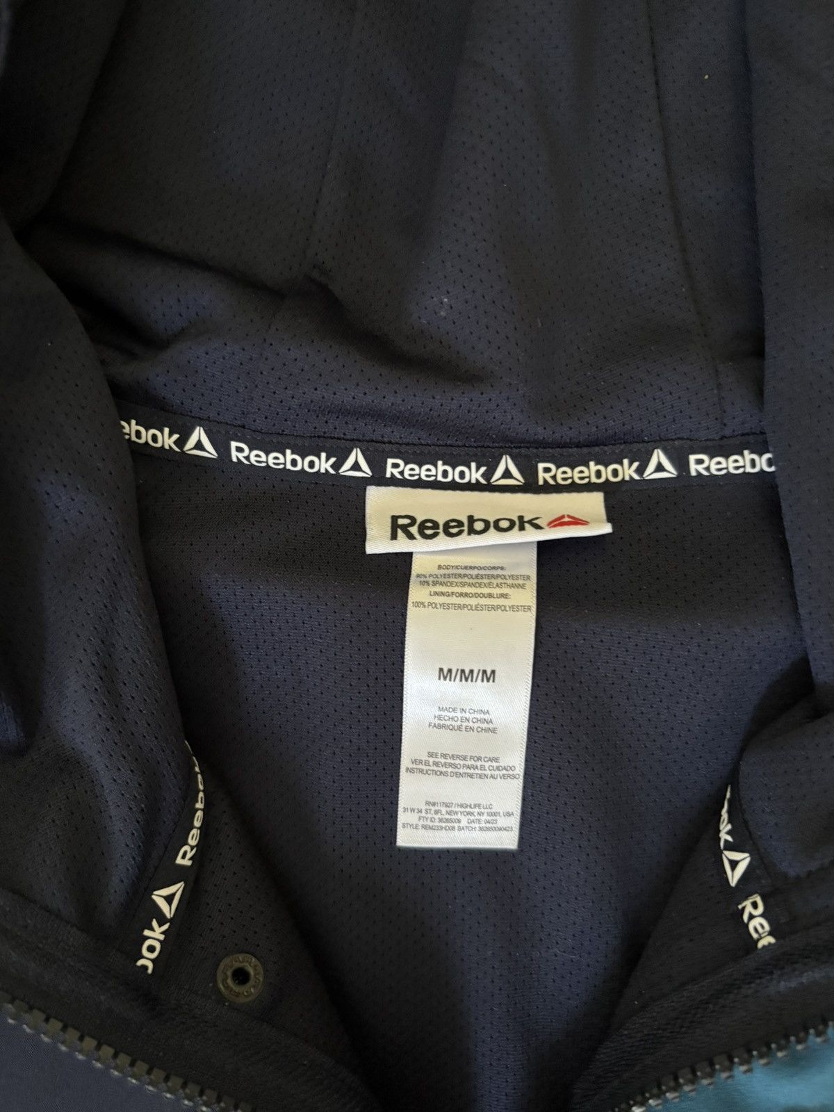 Reebok Reebok Navy Anorak Jacket Size US M / EU 48-50 / 2 - 2 Thumbnail