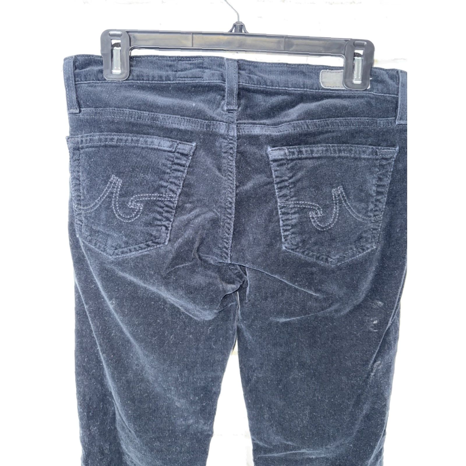 Vintage VINTAGE Adriano Goldschmied The Angel Black Corduroy Bootcut Pants Womens 27R Slim Low Rise 34in Inseam Black Boots? Size 27" / US 4 / IT 40 - 5 Thumbnail