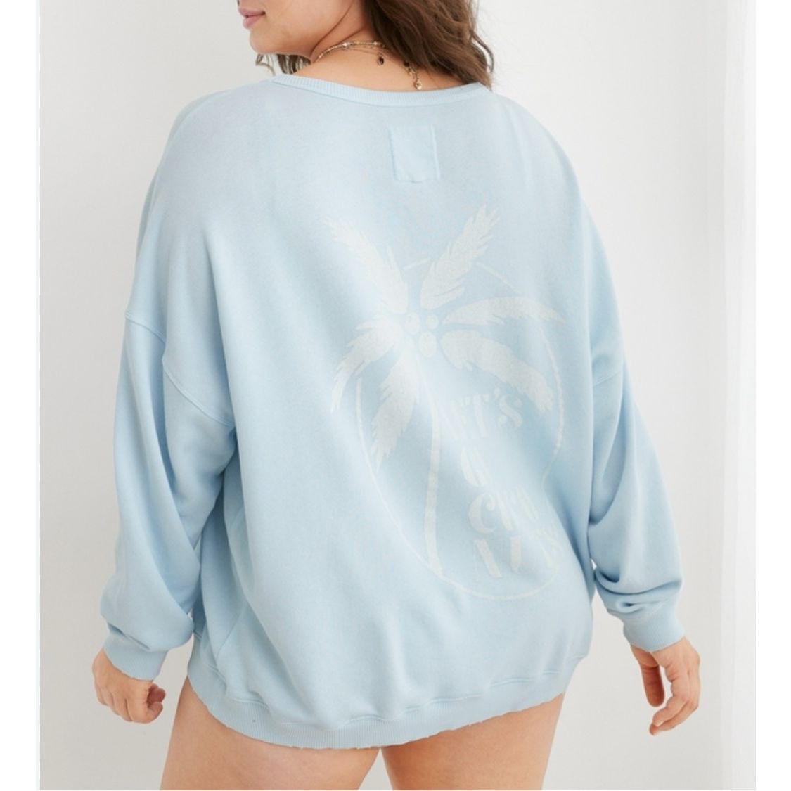 Other Aerie NWT Cotton Sweatshirt Baby Blue Lets go Coconuts Loung Size M / US 6-8 / IT 42-44 - 1 Thumbnail