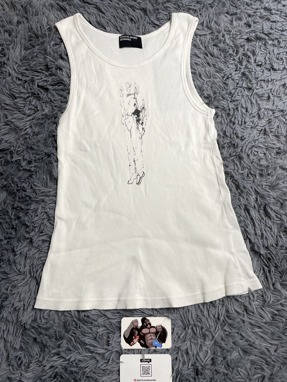 Enfants Riches Deprimes Enfants Riches Déprimés 'Academic' Faded White Tank Top Size US XXL / EU 58 / 5 - 2 Thumbnail
