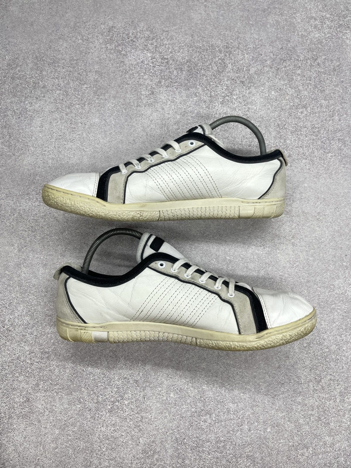 Diesel Mens Diesel Leather Low Sneakers Shoes White Size US 10.5 / EU 43-44 - 3 Thumbnail