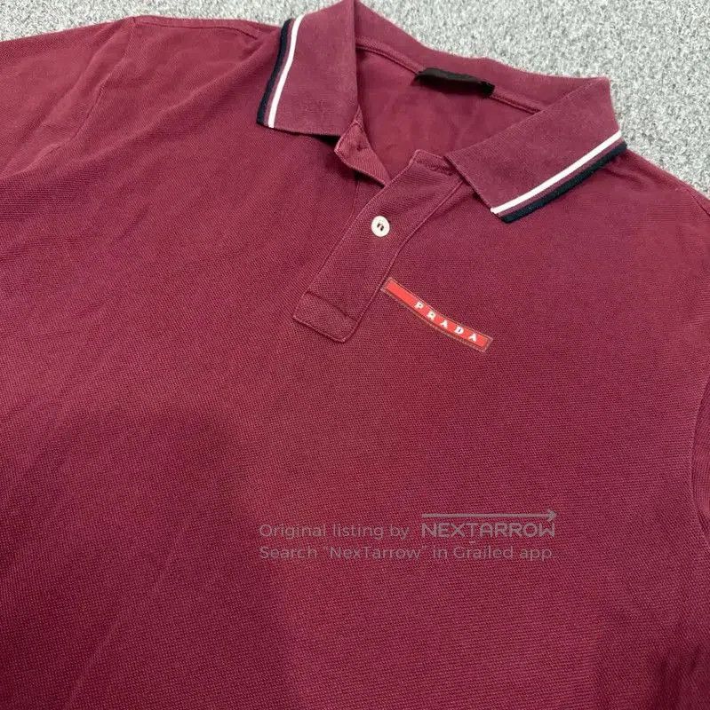 Prada Prada Red Cotton Men's Polo Shirt. Size US M / EU 48-50 / 2 - 3 Thumbnail