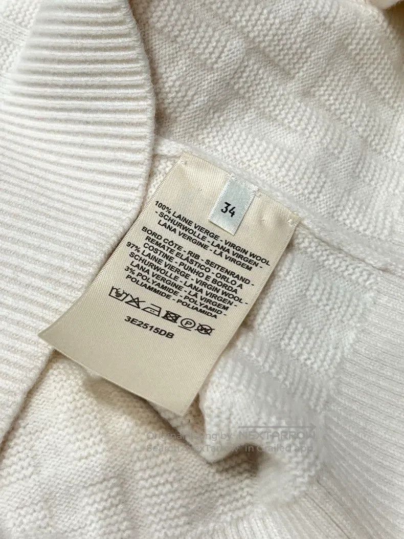 Hermes Hermes Beige Knit Short Sleeve Dress 100% Merino Wool Size XXS / US 00 / IT 34 - 5 Thumbnail