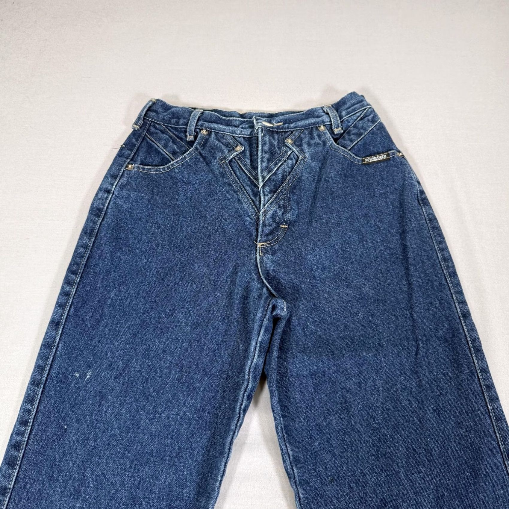 Denime VINTAGE Rough Rider Jeans Womens 7 Blue Bare Back Slim Fit Denim Pants Western Shirt? Size 28" / US 6 / IT 42 - 2 Thumbnail