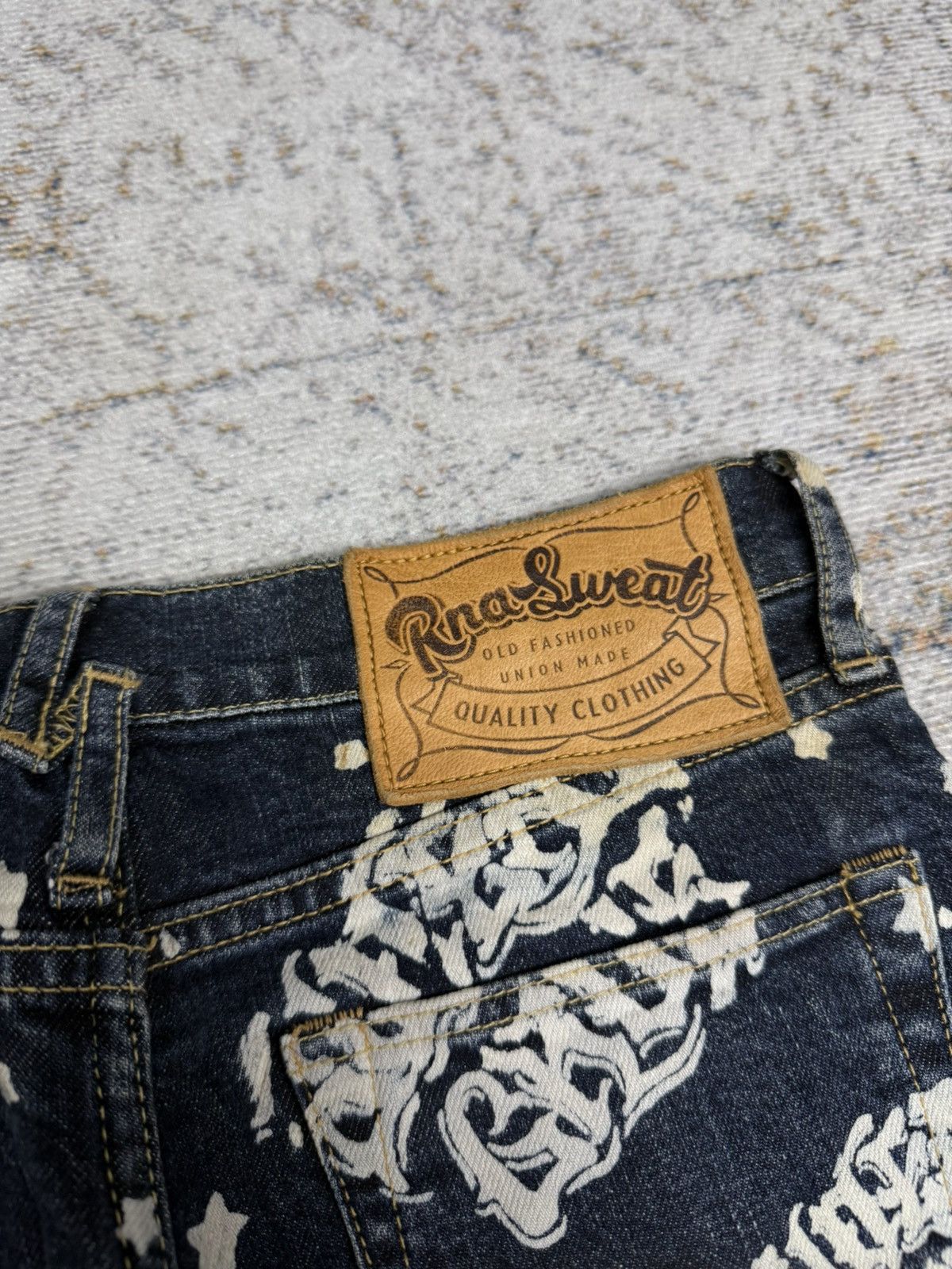 Tornado Mart Rna sweat skull art y2k denim pants Size US 29 - 8 Thumbnail
