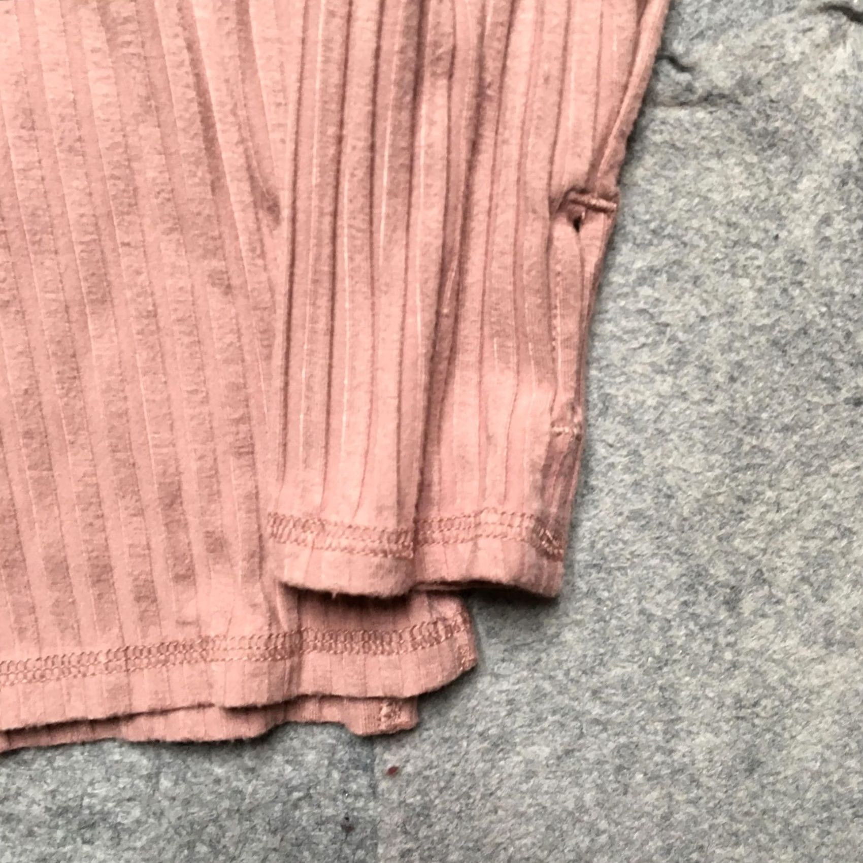 Vintage FP Movement Shirt Womens Small Pink Ribbed Long Sleeve Lightweight Yoga Top Size S / US 4 / IT 40 - 2 Thumbnail