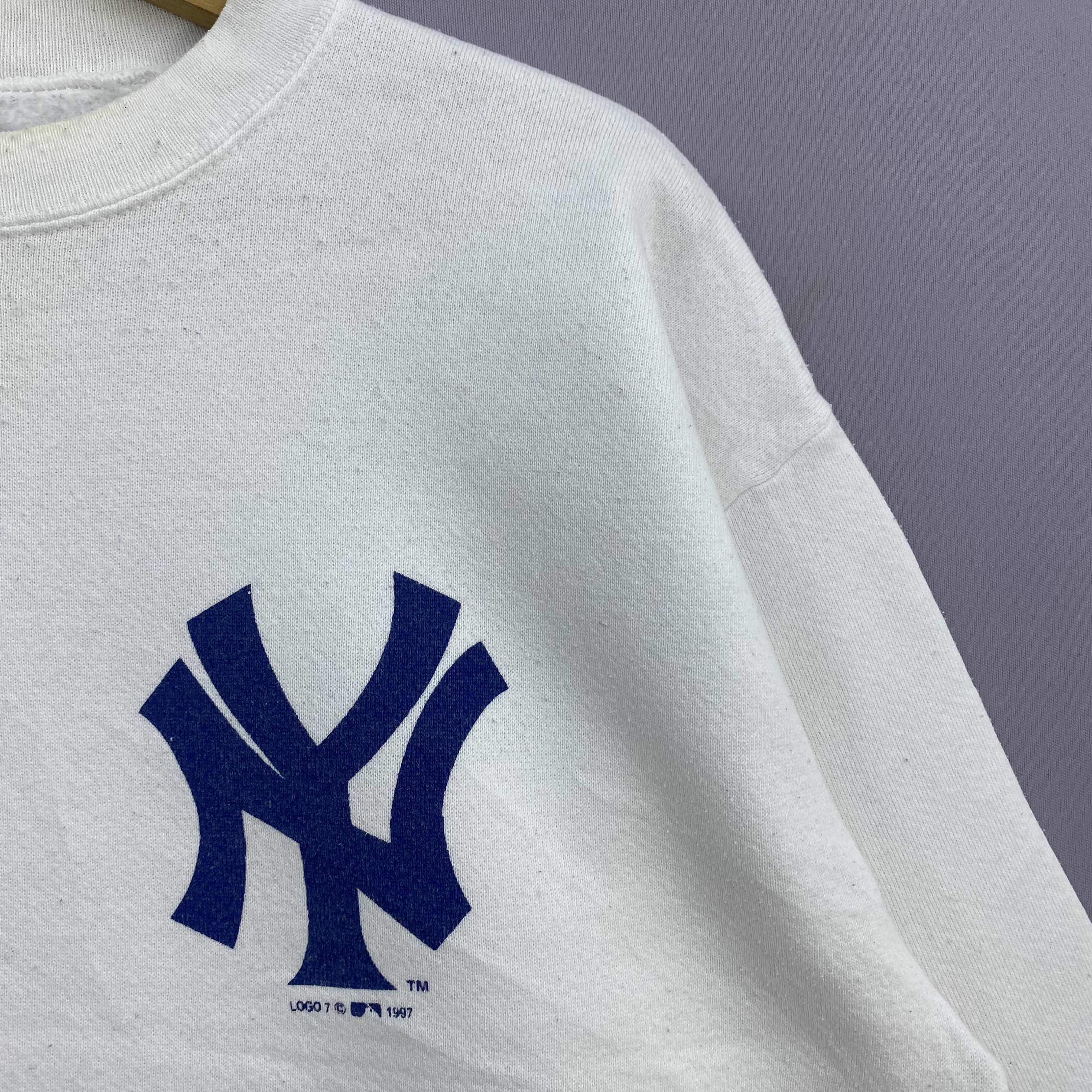 MLB Vintage 90s New York Yankees Pullover Sweatshirt Size US L / EU 52-54 / 3 - 3 Thumbnail