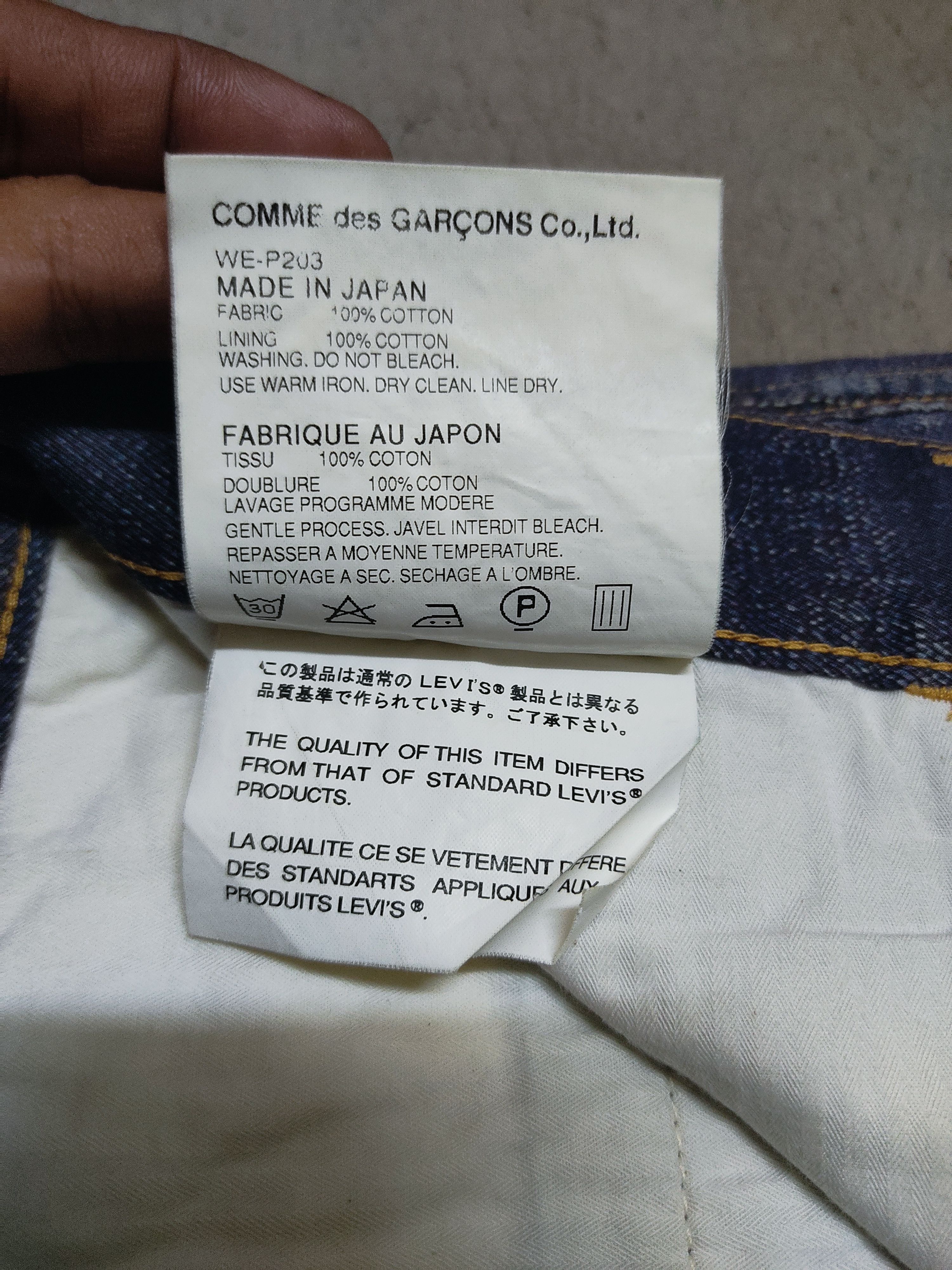 Comme des Garcons Comme Des Garcons x Junya x Levi's Denim AD2009 Size US 30 / EU 46 - 19 Thumbnail