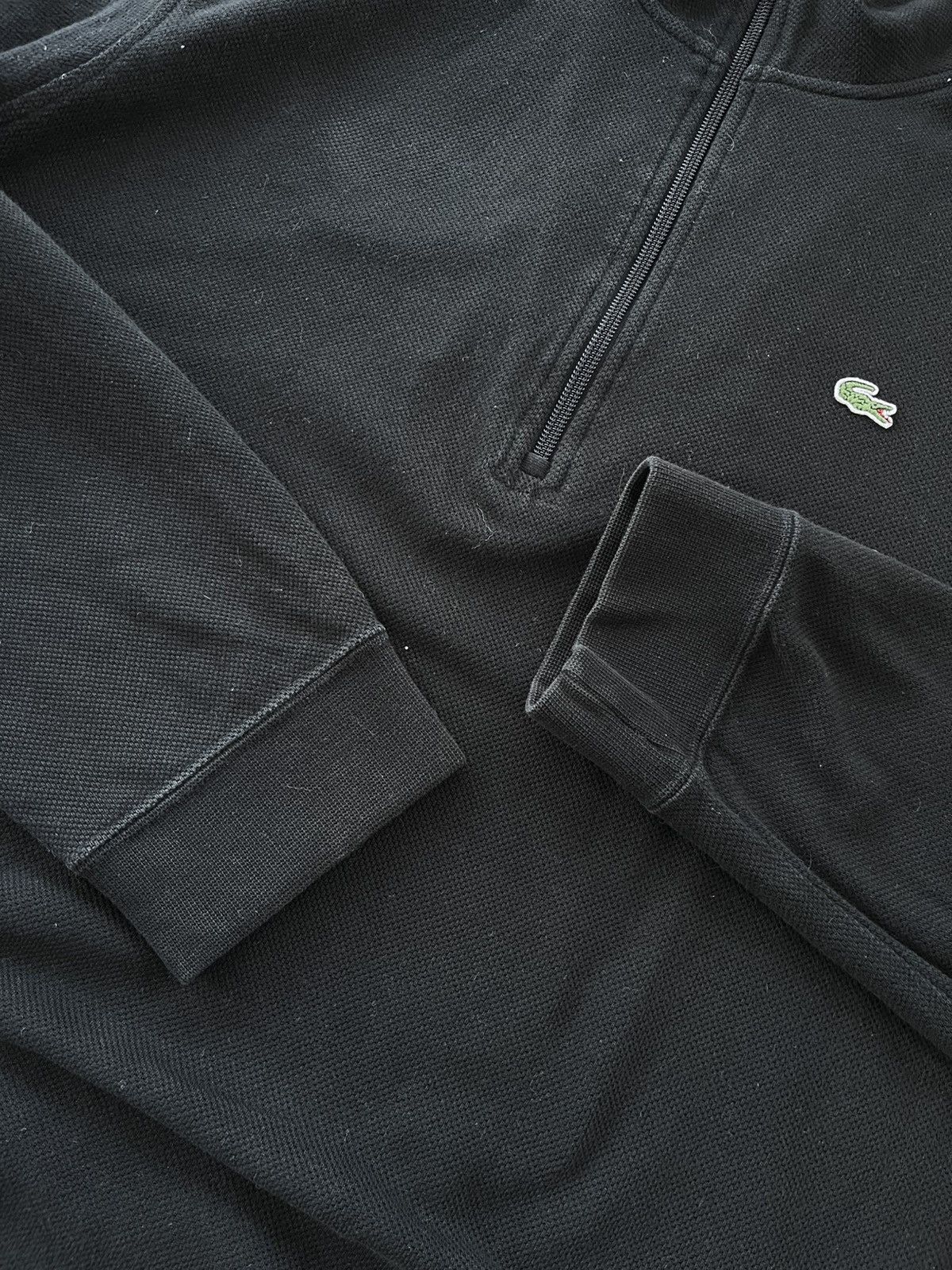 Lacoste Vintage Lacoste Black Zip Sweatshirt Avantgarde Minimalistic Size US XL / EU 56 / 4 - 9 Thumbnail