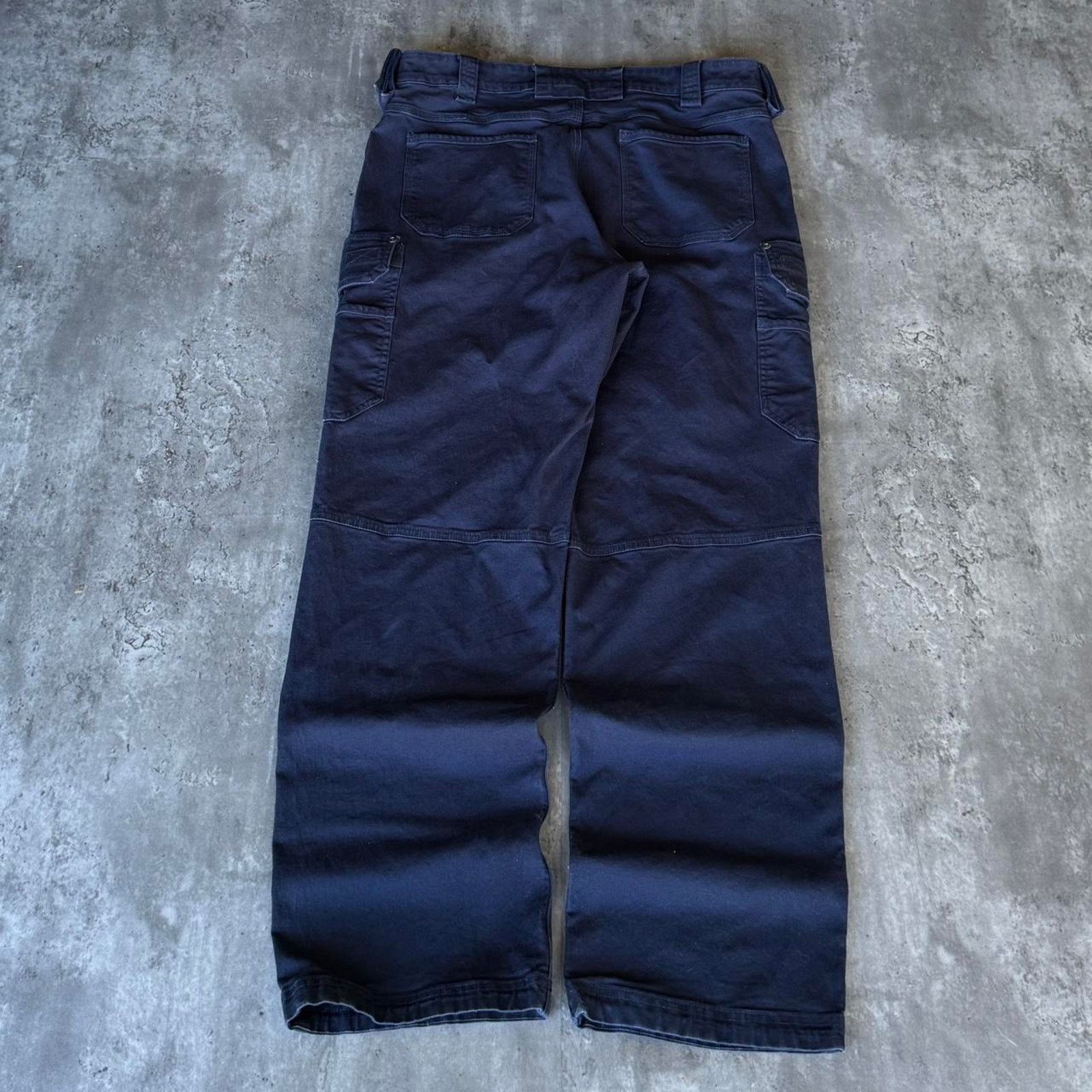 Carhartt × Duluth Trading Company × Vintage Vintage Y2K Carhartt Style Baggy Navy Blue Double Knee Pants Size US 36 / EU 52 - 2 Thumbnail