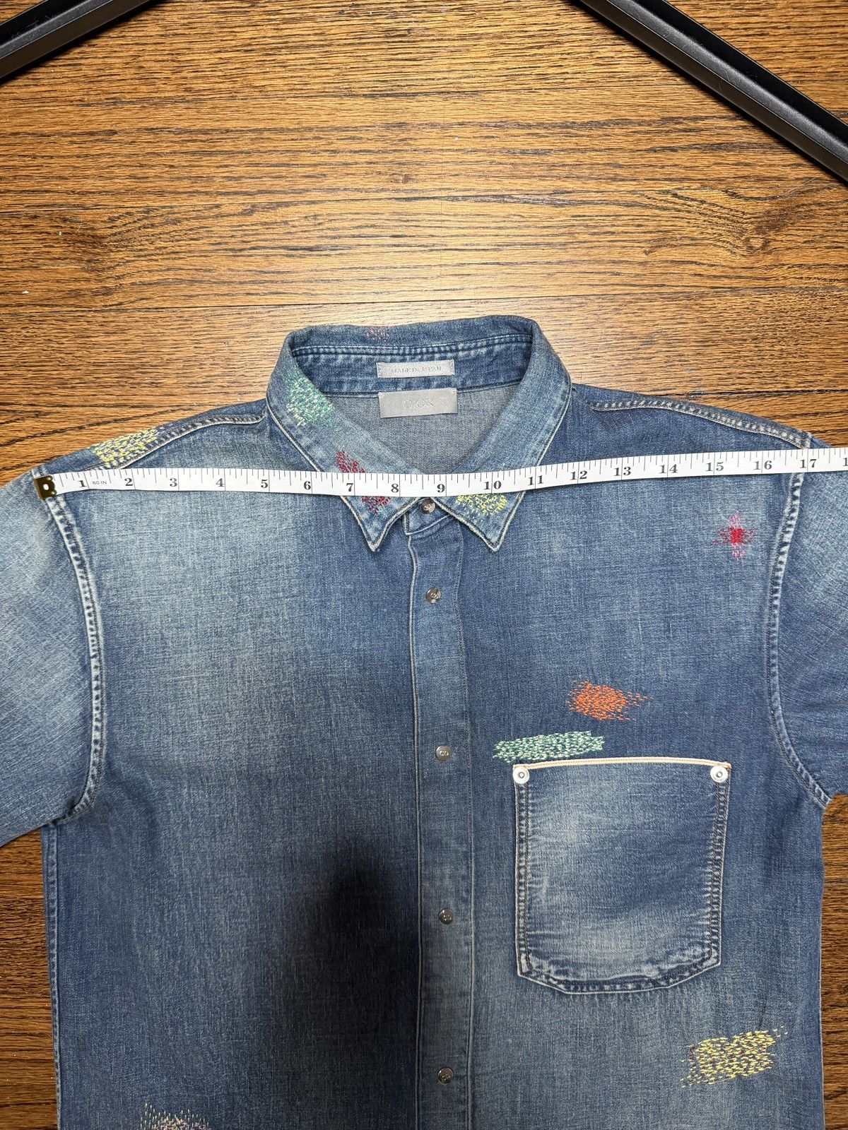 Dior Dior Stitch-Work Embroidery Denim Button Up- Hedi Slimane Size US S / EU 44-46 / 1 - 15 Thumbnail