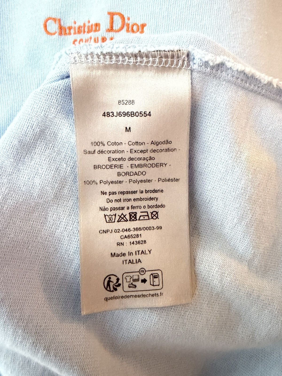 Dior Dior Christian Dior Couture Logo T-Shirt Blue Small Size US S / EU 44-46 / 1 - 4 Thumbnail