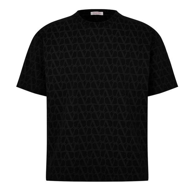 o1g2r1mq0724 All Over Monogram T-Shirts in Black