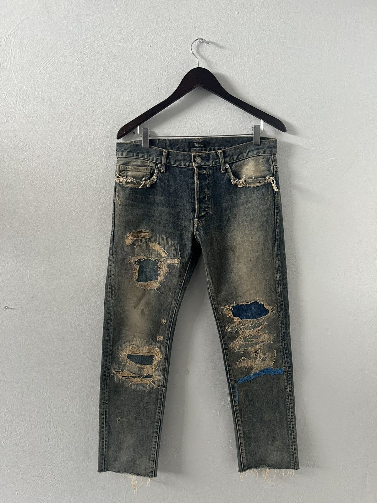 Undercover UNDERCOVER 68 BLUE YARN DENIM JEANS | Grailed