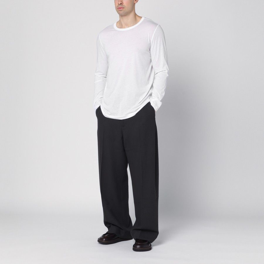 Dries Van Noten o1d2blof0225 Long Sleeve T-Shirt in White Size US S / EU 44-46 / 1 - 2 Thumbnail