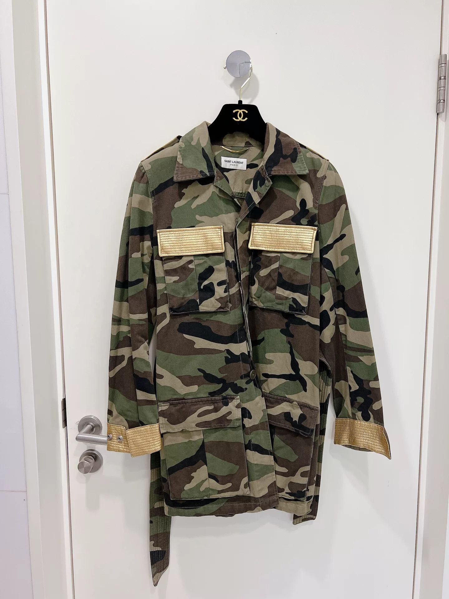 Saint Laurent Paris Saint Laurent Camouflage Slim Jacket Size XS / US 0-2 / IT 36-38 - 1 Thumbnail
