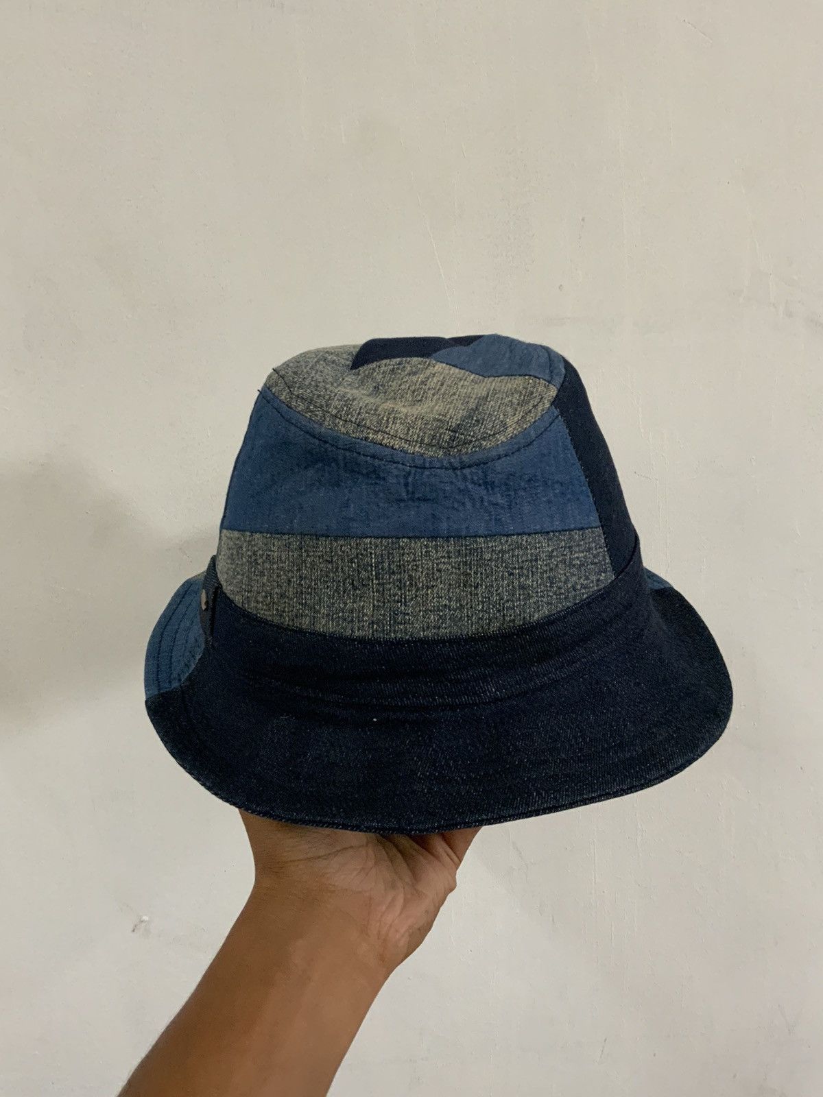 If Six Was Nine Ruben Patchwork Denim Hat Size ONE SIZE - 3 Thumbnail