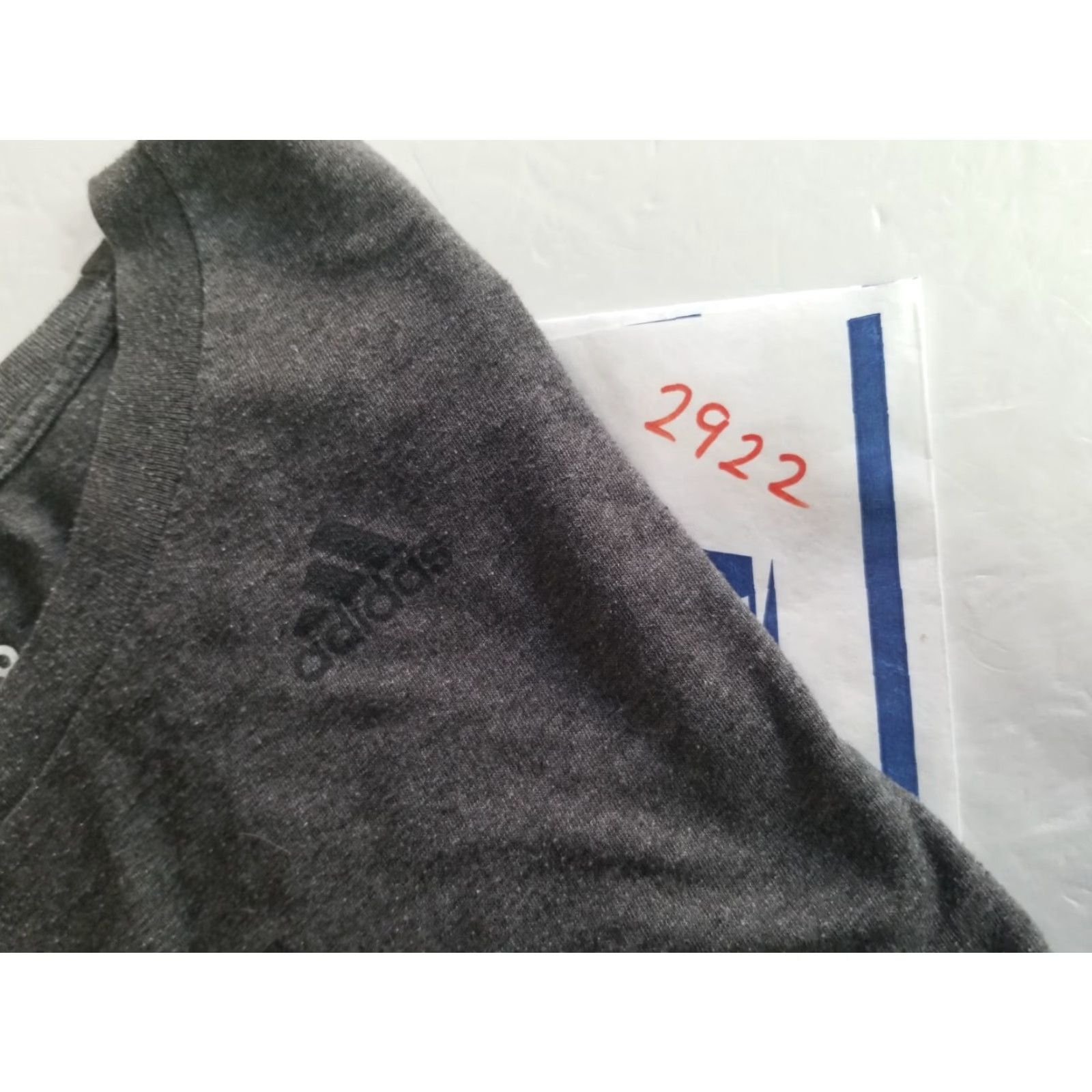 Adidas Adidas Shirt Men's XL Gray Short Sleeve Three Stripe Life American Flag T-Shirt Size US XL / EU 56 / 4 - 8 Thumbnail