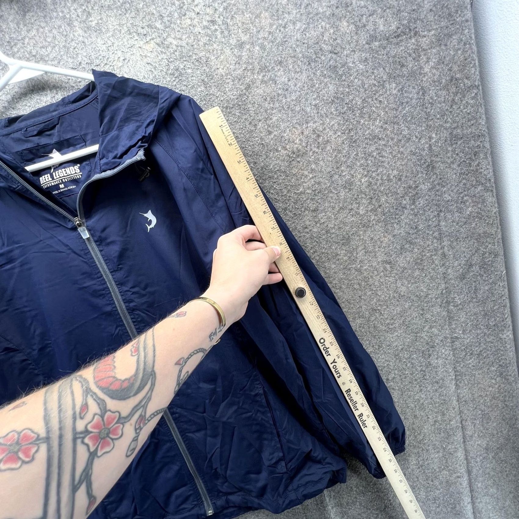 Vintage Reel Legends Jacket Mens M Blue Hooded Full Zip Windbreaker Fishing Size US M / EU 48-50 / 2 - 3 Thumbnail
