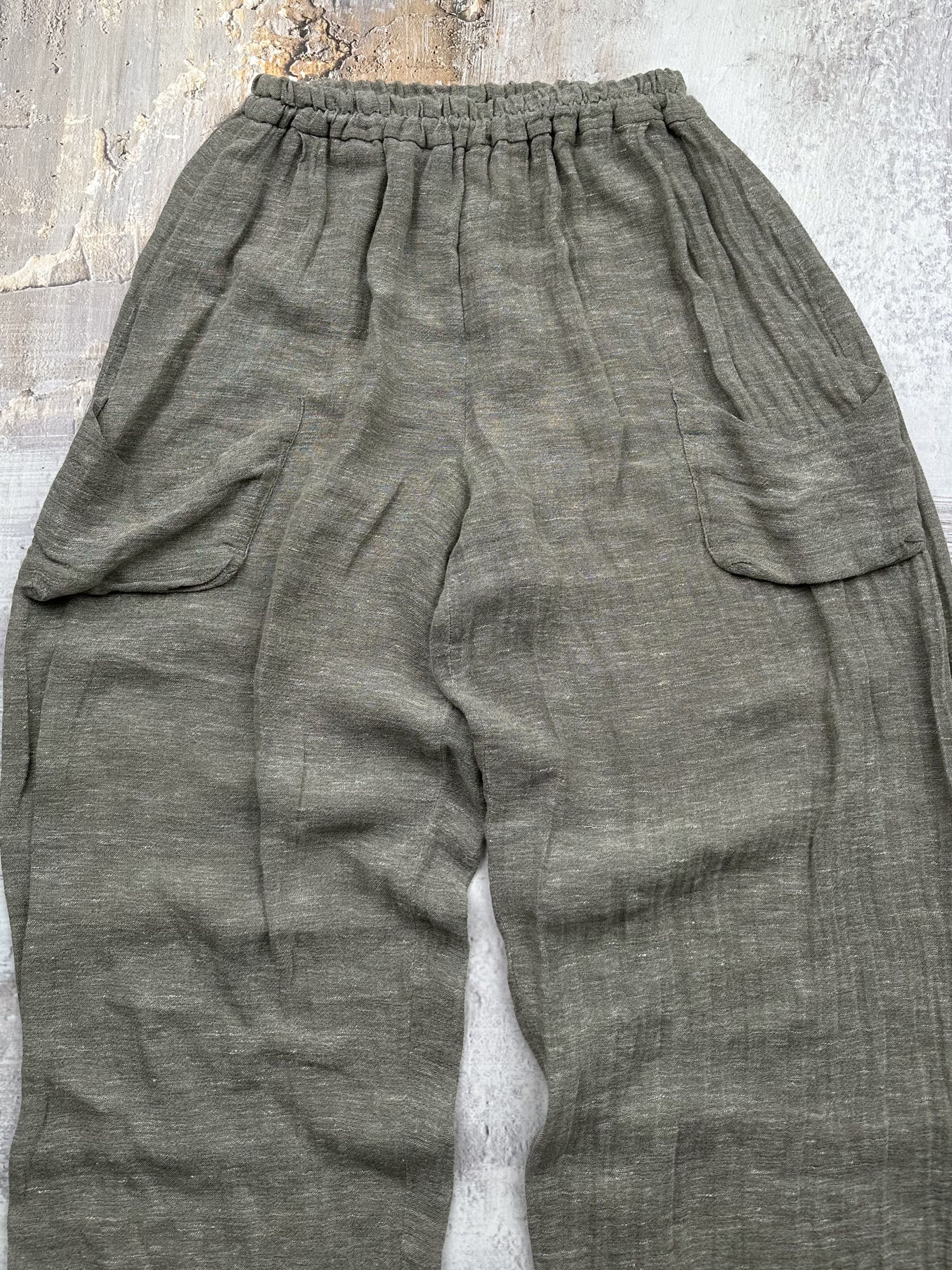 Japanese Brand × Vintage × Yohji Yamamoto Vintage Parachute Linen Pants Size US 30 / EU 46 - 2 Thumbnail