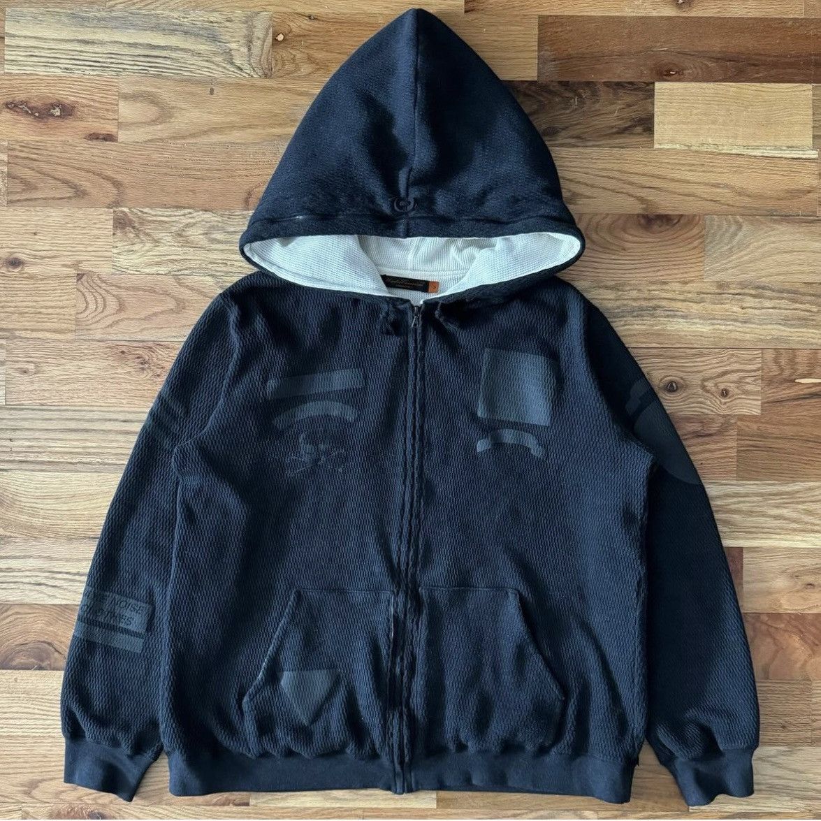 Pre-owned Undercover Aw05 “arts And Crafts”  Triple Hood Thermal Sweat In Black