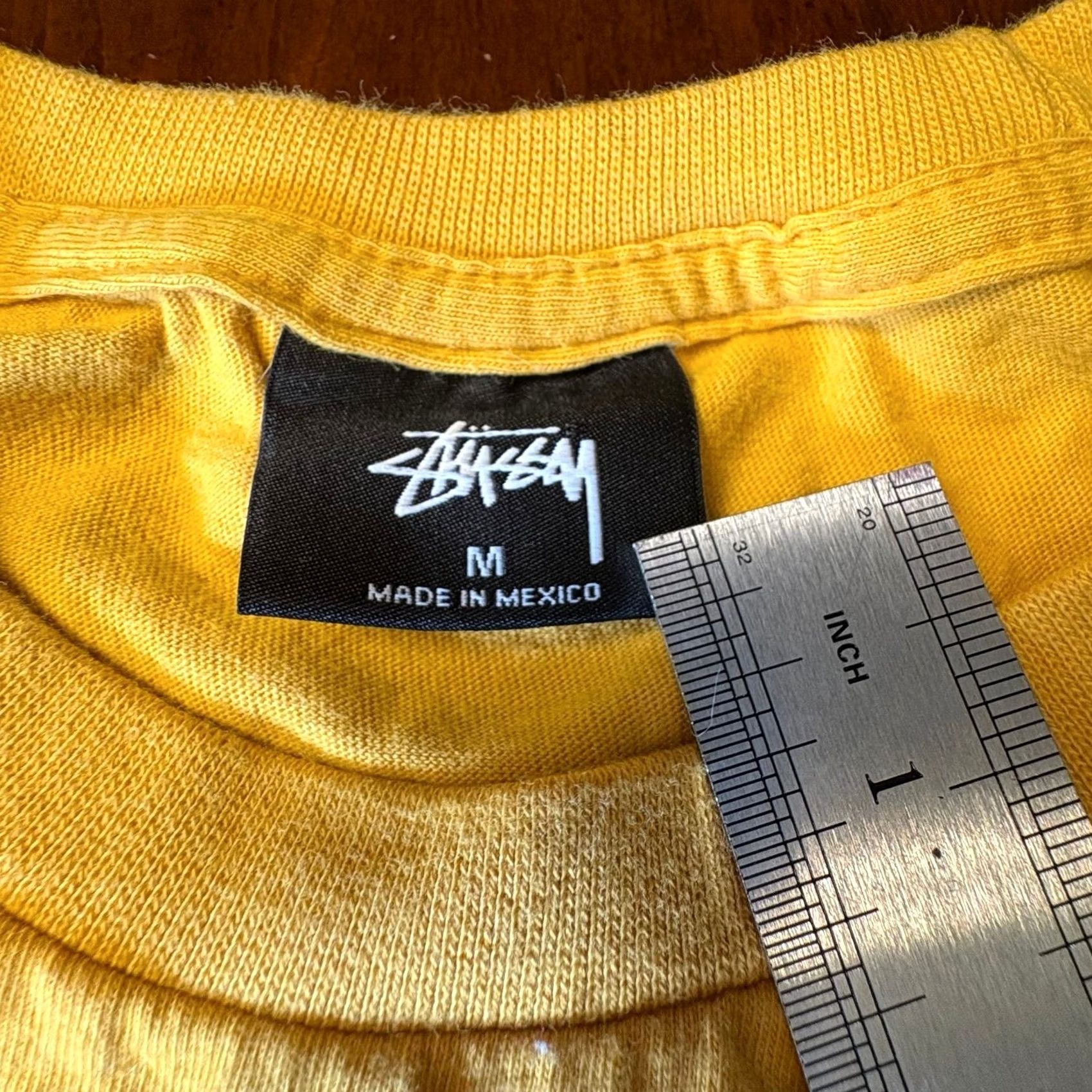 Vintage Stüssy World Tour UFO Graphic Shirt Yellow Mens Medium Streetwear Tee Size US M / EU 48-50 / 2 - 5 Thumbnail