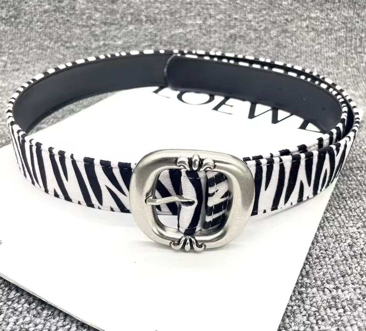 Japanese Brand Zebra print pu leather belt Size ONE SIZE - 3 Thumbnail